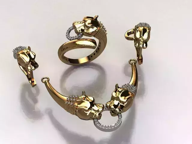 zbrush obj rhino jewellery  3 sets suit 