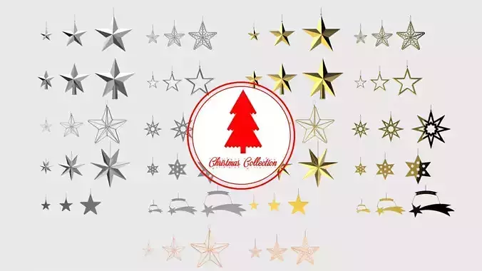 Christmas Tree Decoration Stars Collection