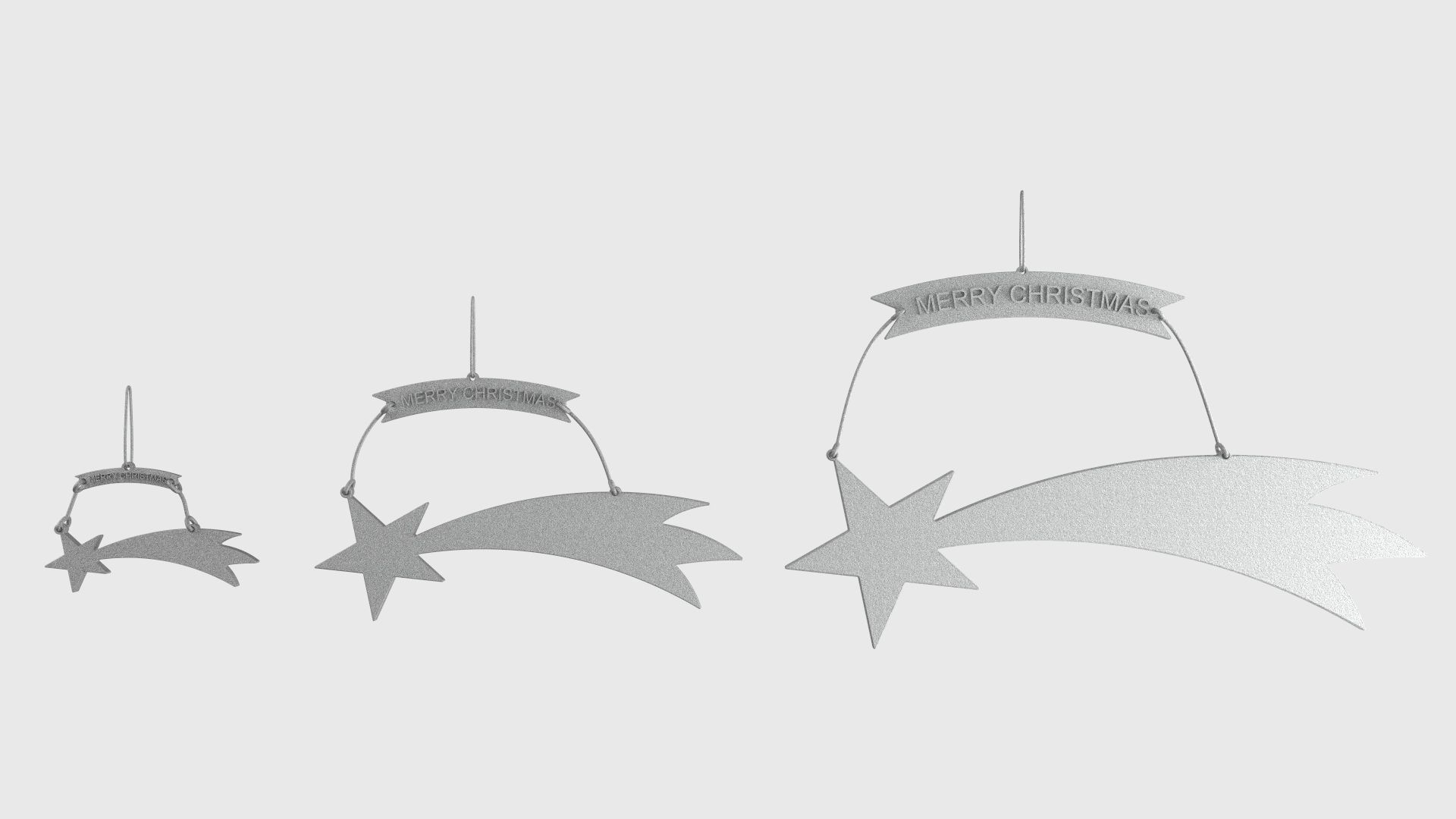 Christmas Tree Decoration Stars Collection 3D model_19