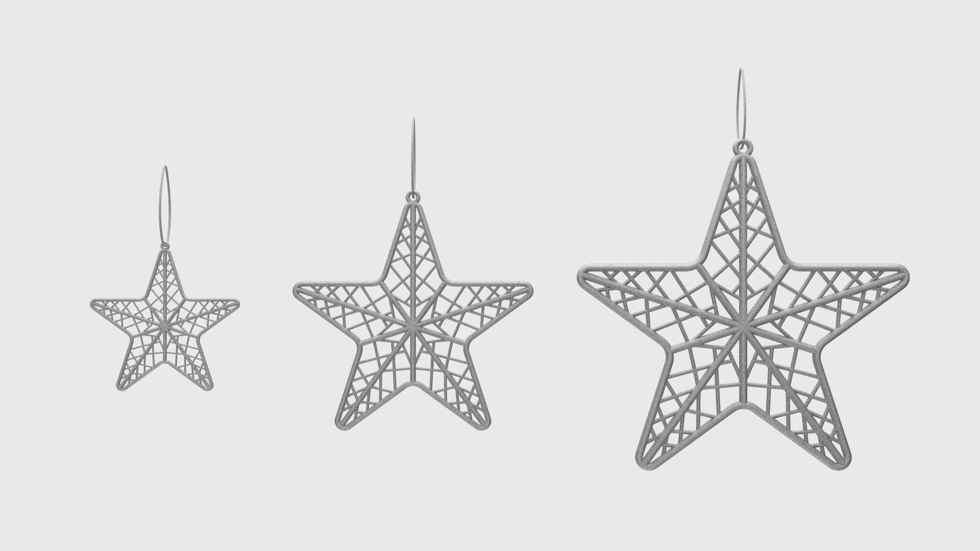 Christmas Tree Decoration Stars Collection 3D model_11