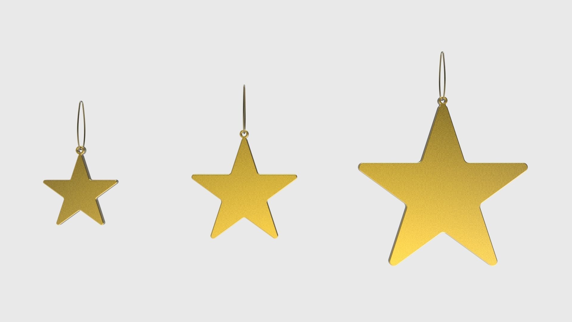 Christmas Tree Decoration Stars Collection 3D model_10