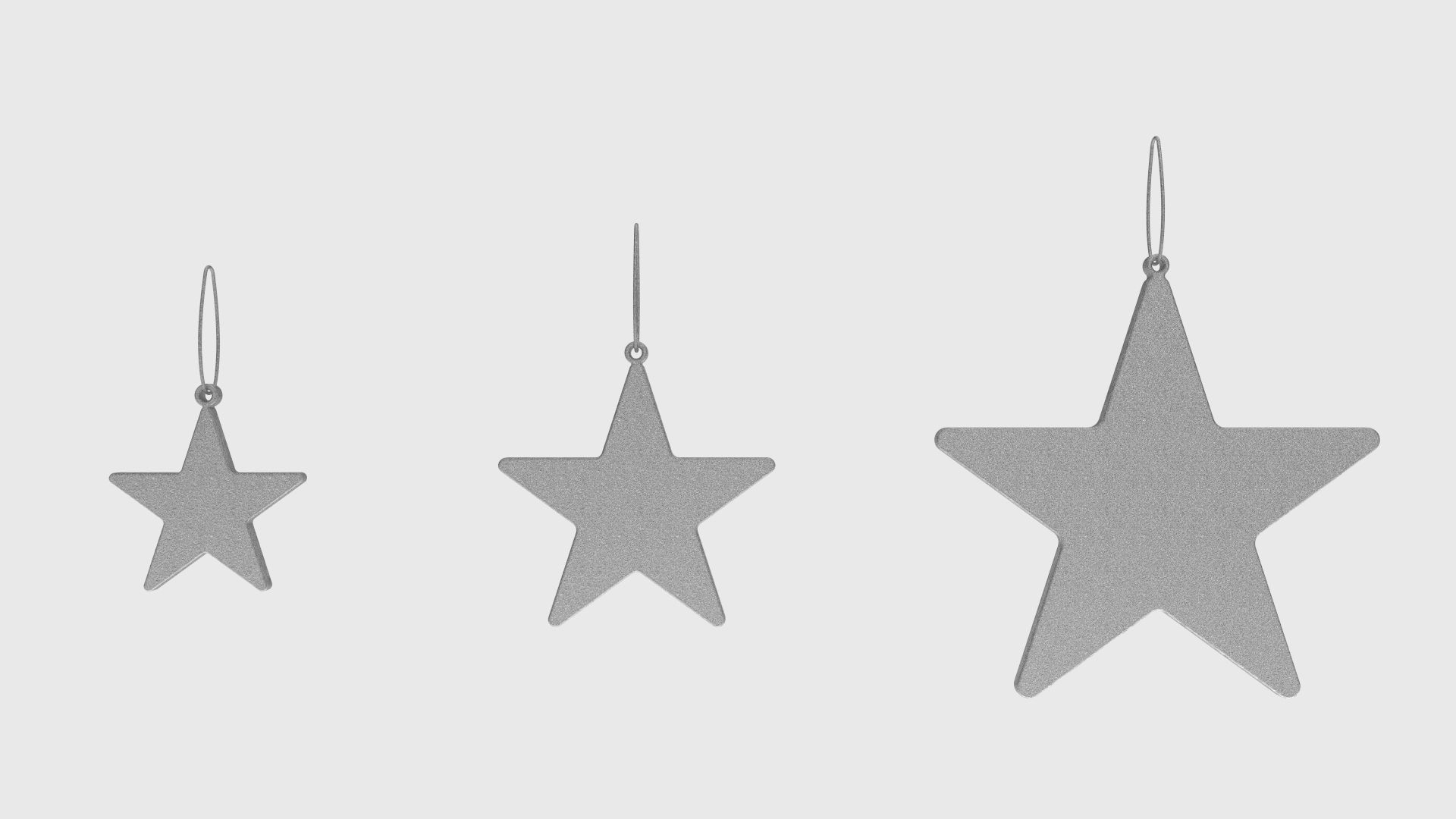 Christmas Tree Decoration Stars Collection 3D model_9