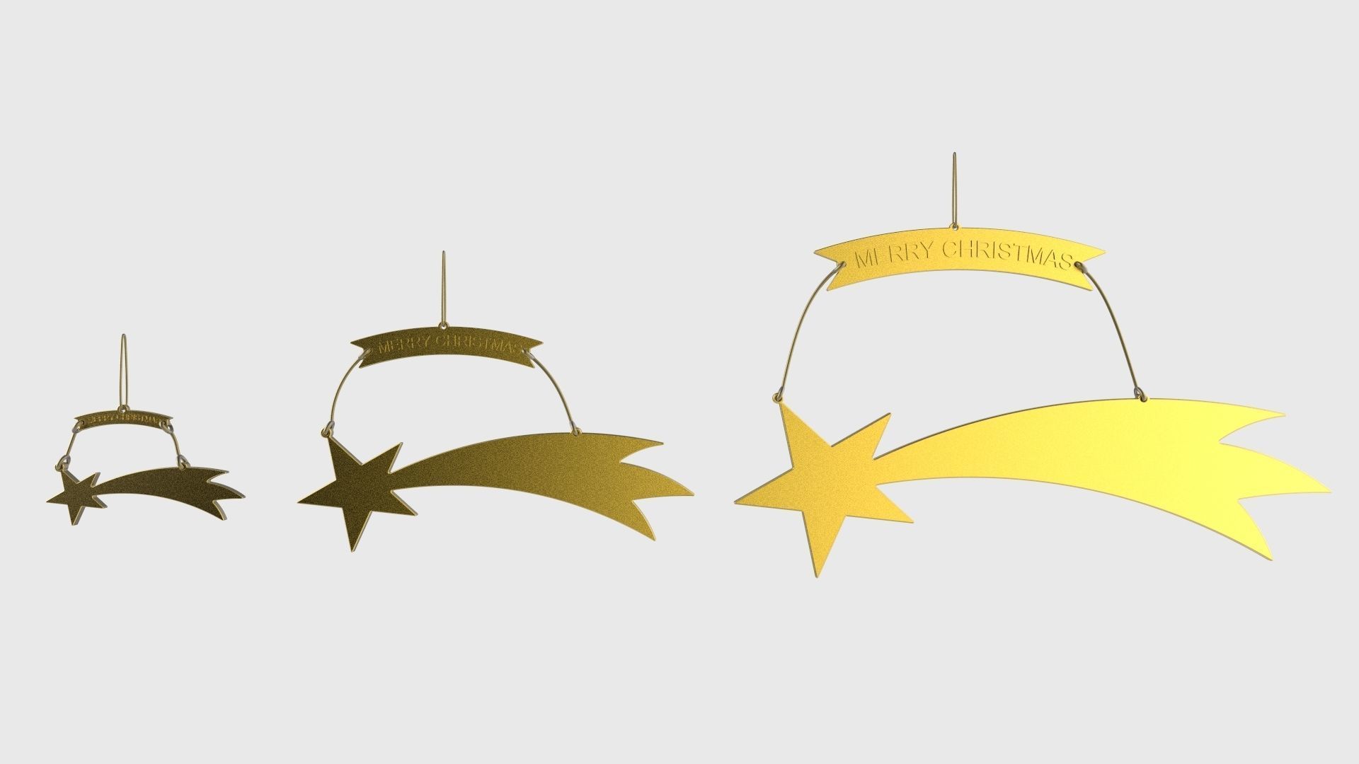 Christmas Tree Decoration Stars Collection 3D model_20