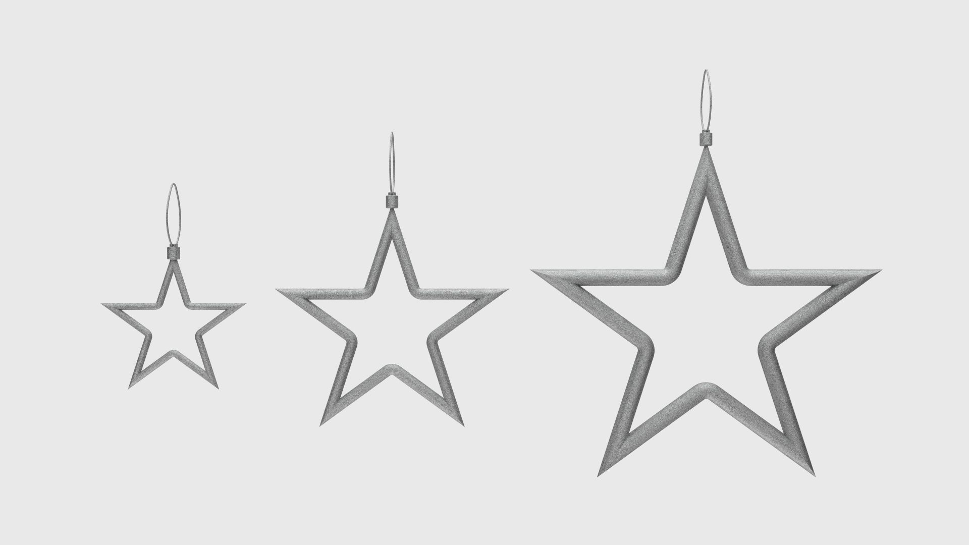 Christmas Tree Decoration Stars Collection 3D model_13