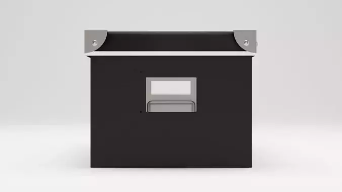 Cardboard Storage Box 3D model