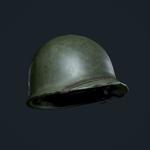 WW2 American Military Helmet Game Ready Low-poly 3D model