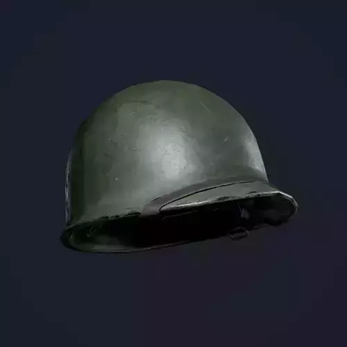 WW2 American Military Helmet Game Ready Low-poly 3D model