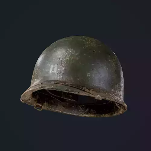 WW2 American Soldier Military Helmet Game Ready
