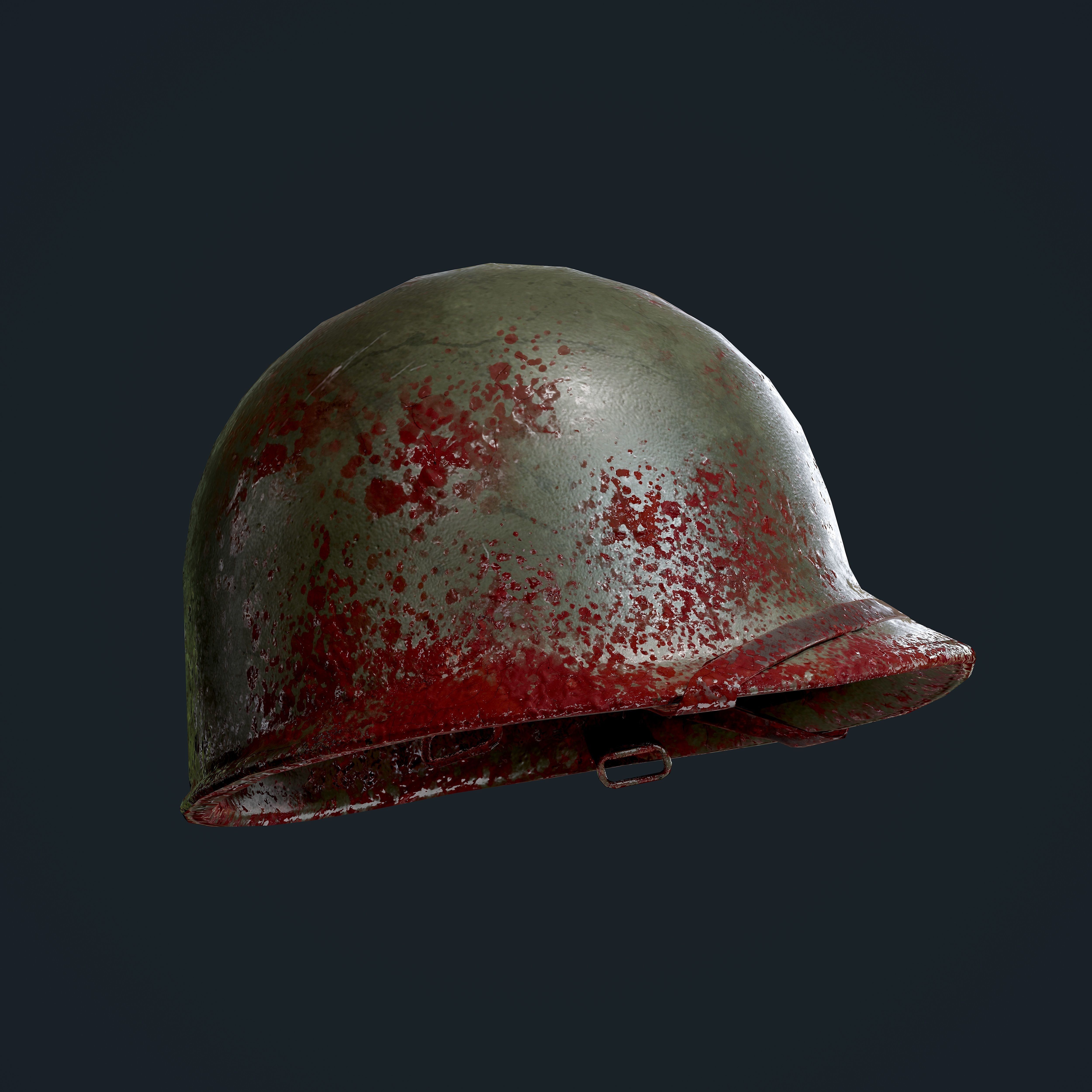 WW2 American Soldier Military Helmet Game Ready Low-poly 3D model_2