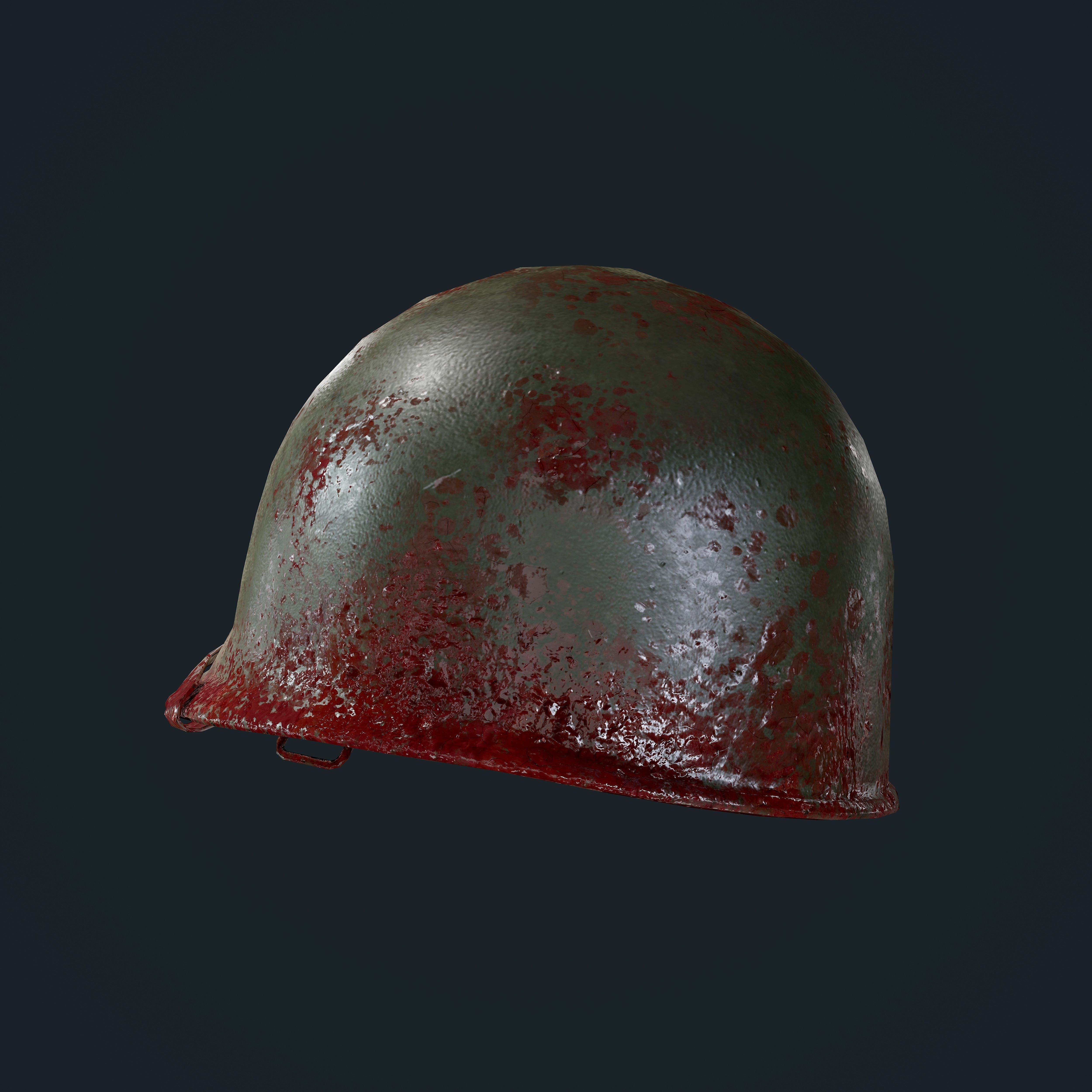WW2 American Soldier Military Helmet Game Ready Low-poly 3D model_4