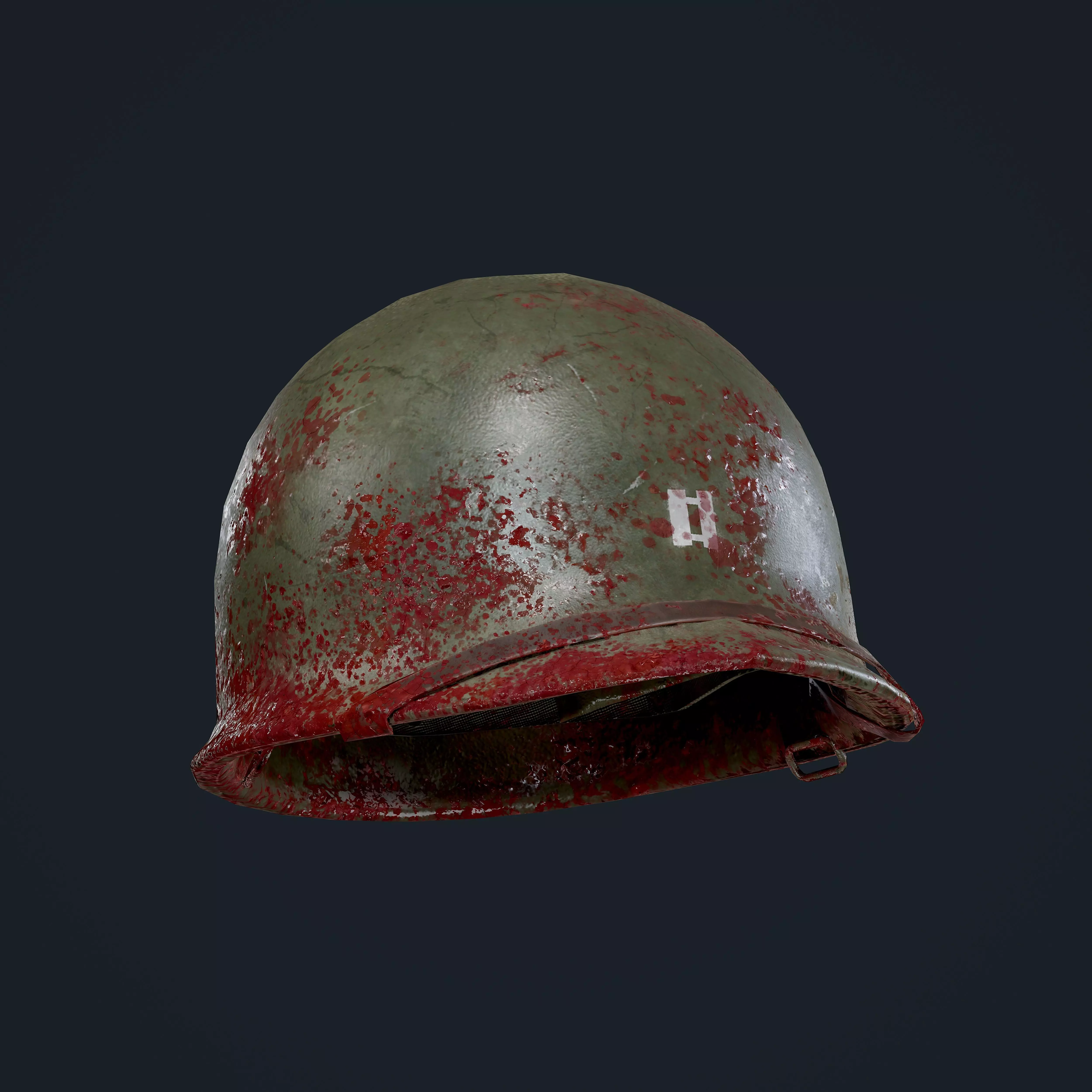WW2 American Soldier Military Helmet Game Ready Low-poly 3D model_0