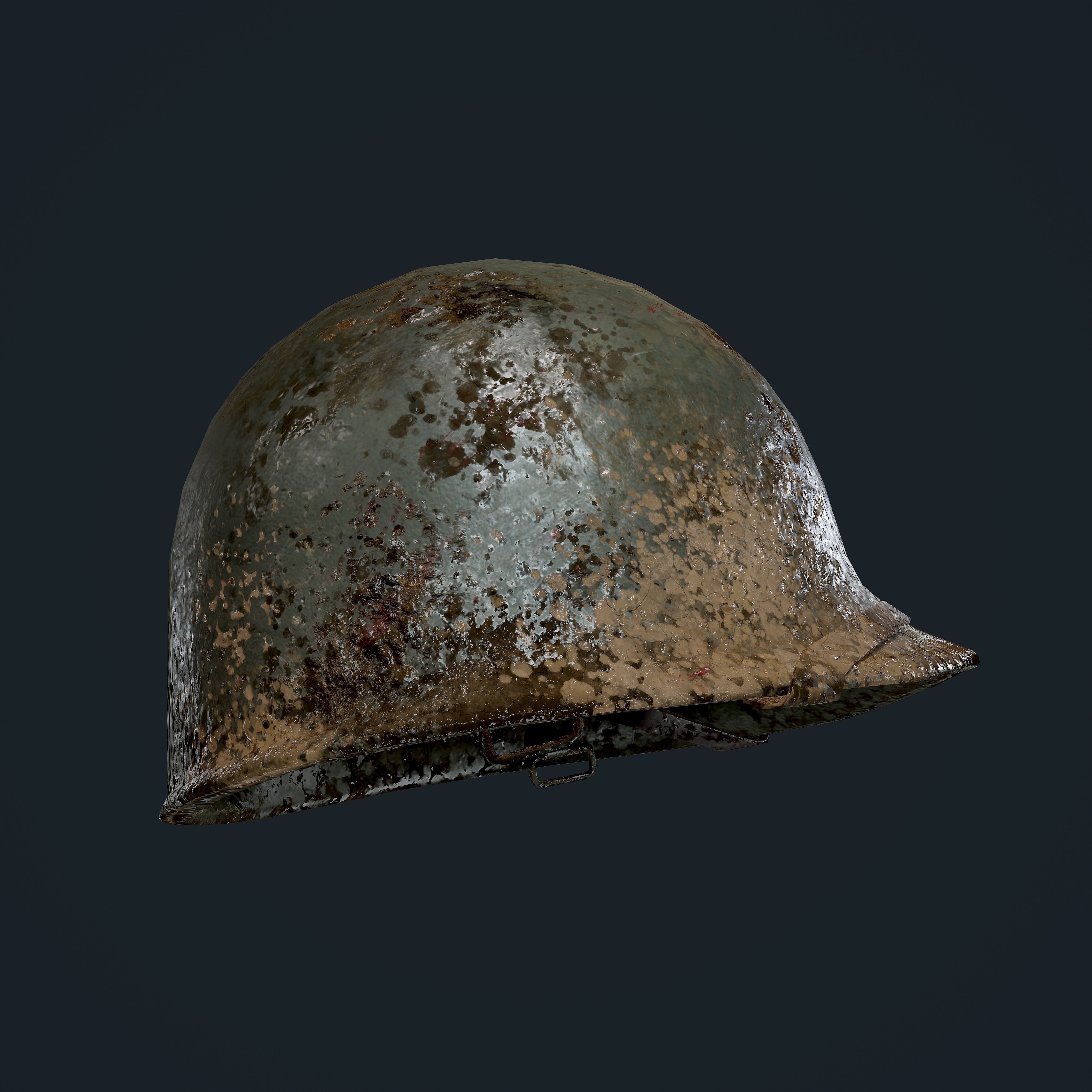 WW2 American Soldier Military Helmet Game Ready Low-poly 3D model_6