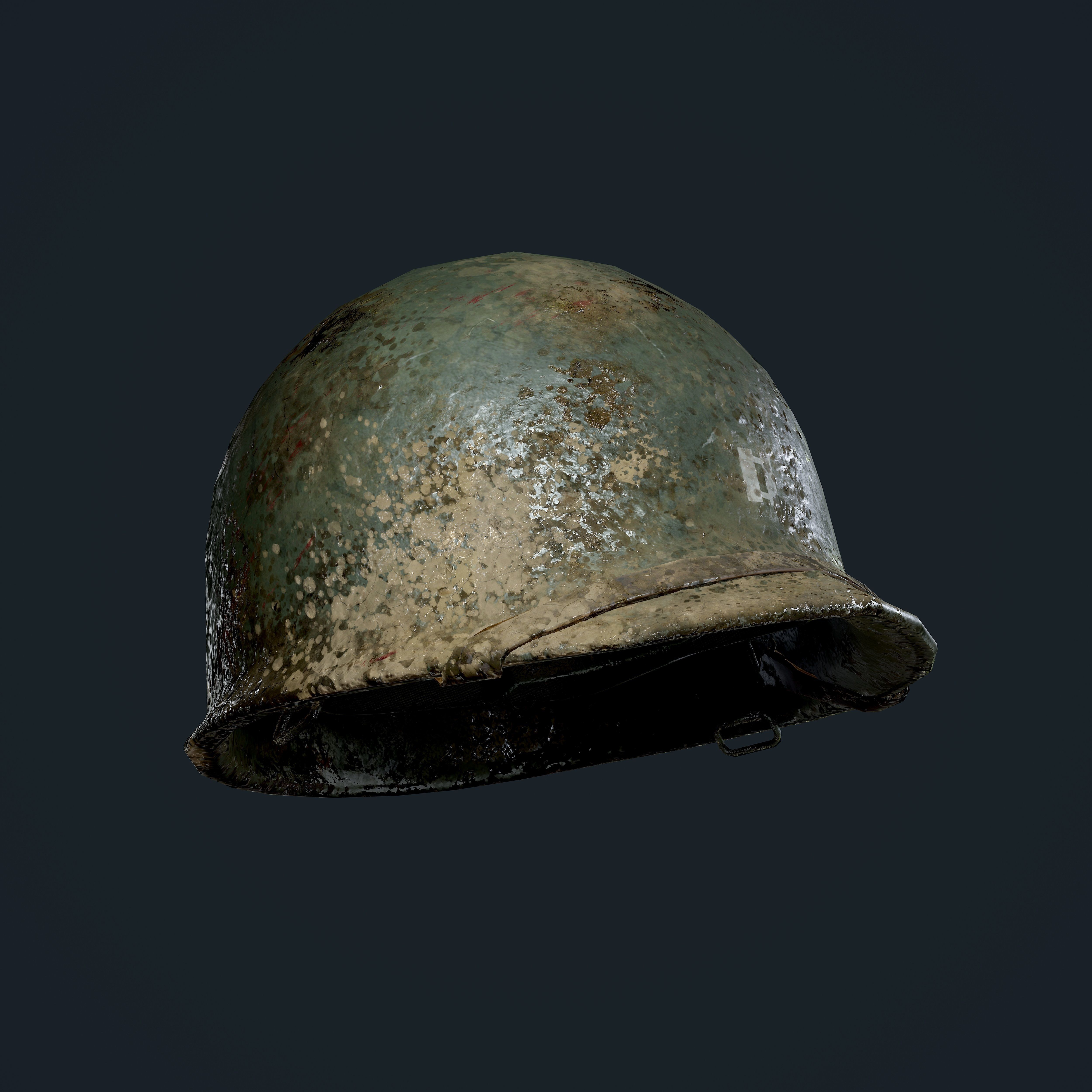 WW2 American Soldier Military Helmet Game Ready Low-poly 3D model_1
