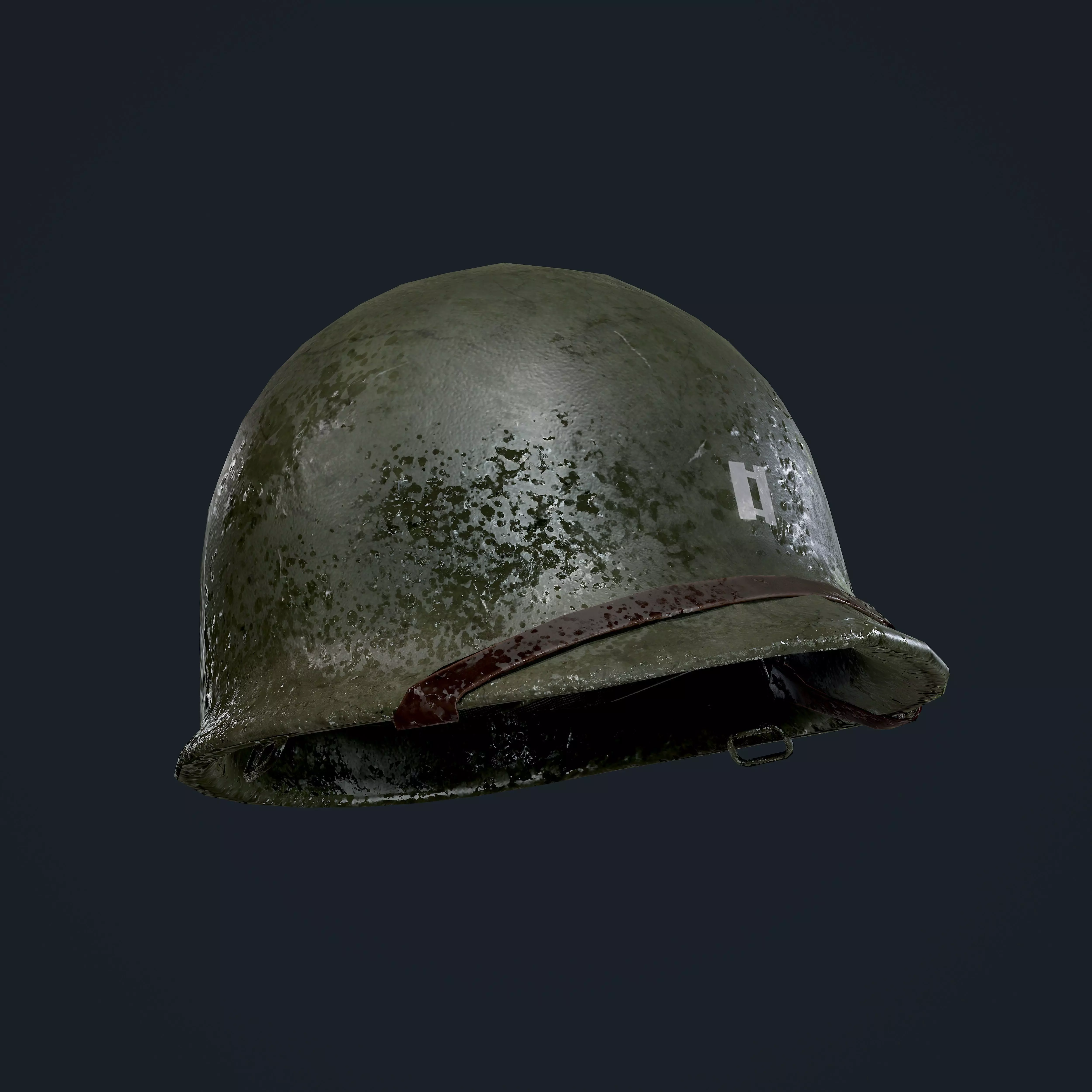 WW2 American Soldier Military Helmet Game Ready Low-poly 3D model_0