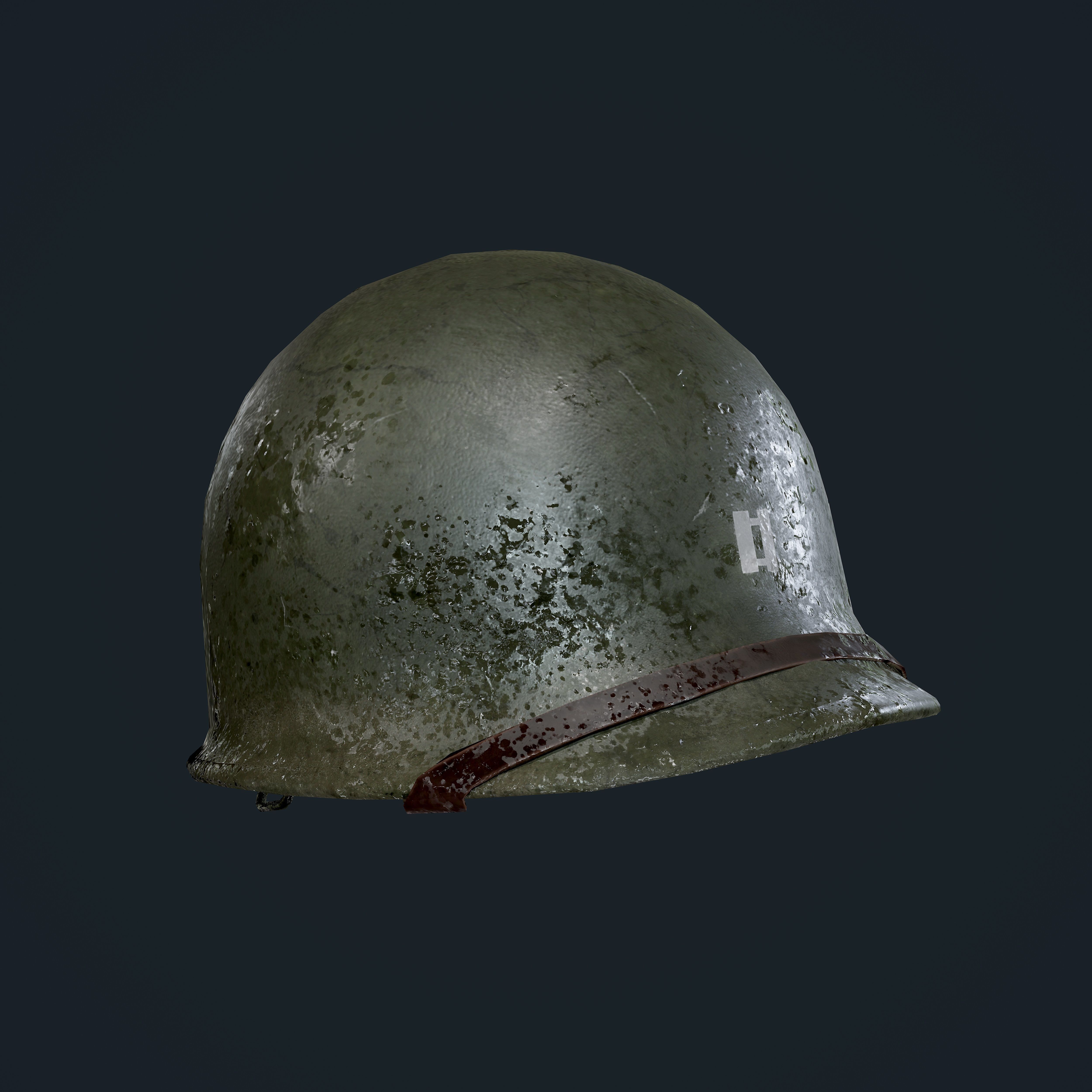 WW2 American Soldier Military Helmet Game Ready Low-poly 3D model_3