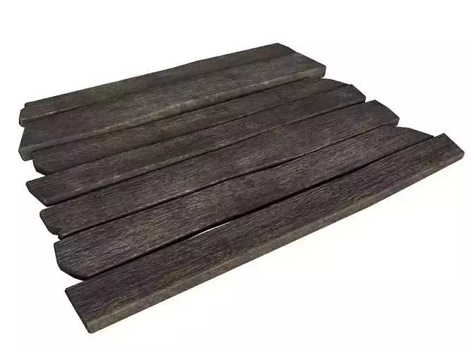 Old planks Free low-poly 3D model