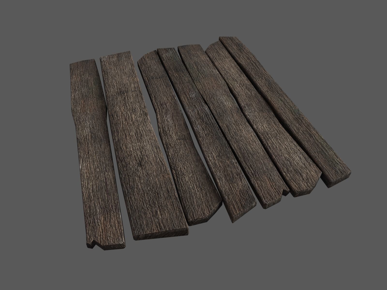 Old planks Free low-poly 3D model_3
