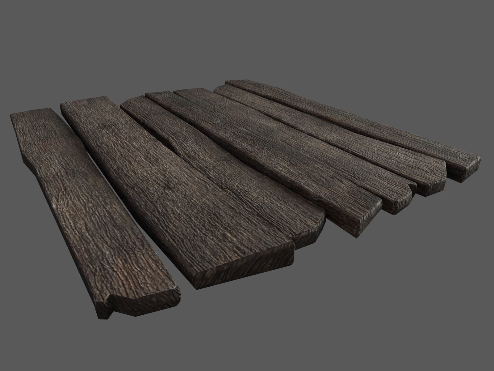 Old planks Free low-poly 3D model_2