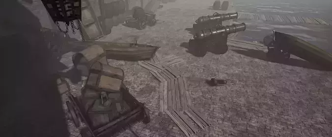Props for the medieval harbour 3D Model Collection