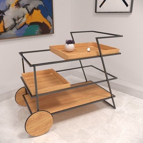 Dinner wheel barrow Carrinho Francisco By Joao Moizes 3D model