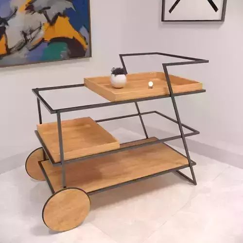 Dinner wheel barrow Carrinho Francisco By Joao Moizes