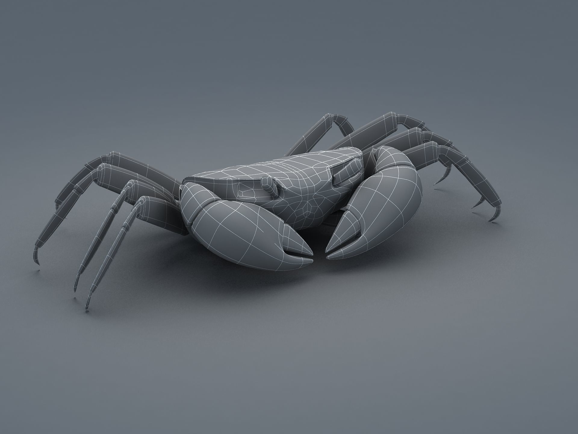 Ilyoplax pingi crab Low-poly 3D model_11