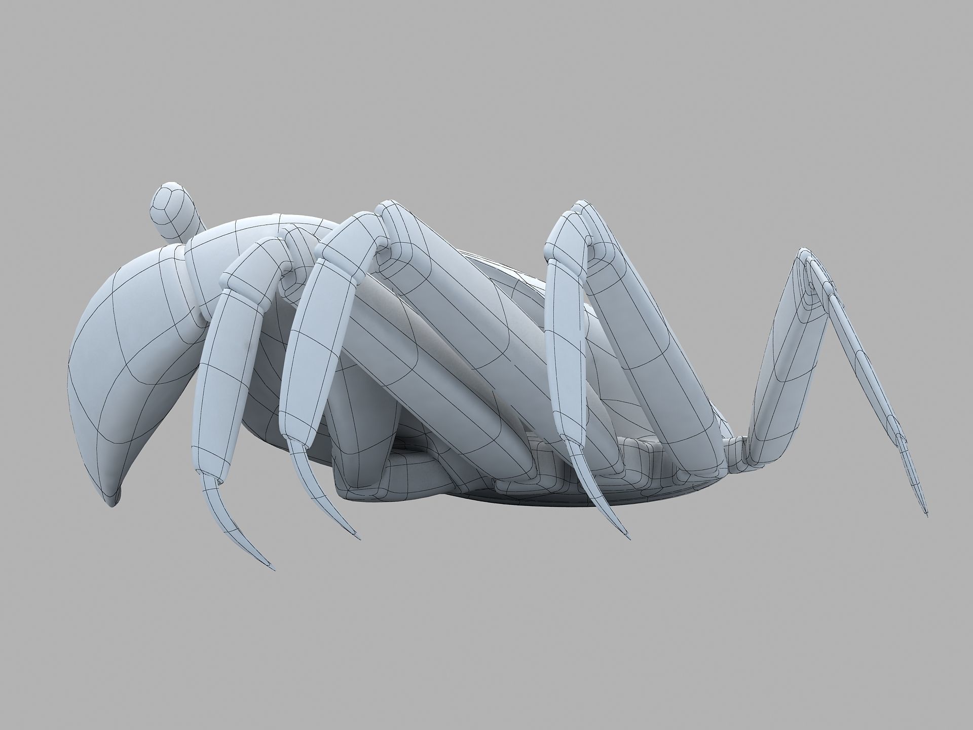 Ilyoplax pingi crab Low-poly 3D model_18