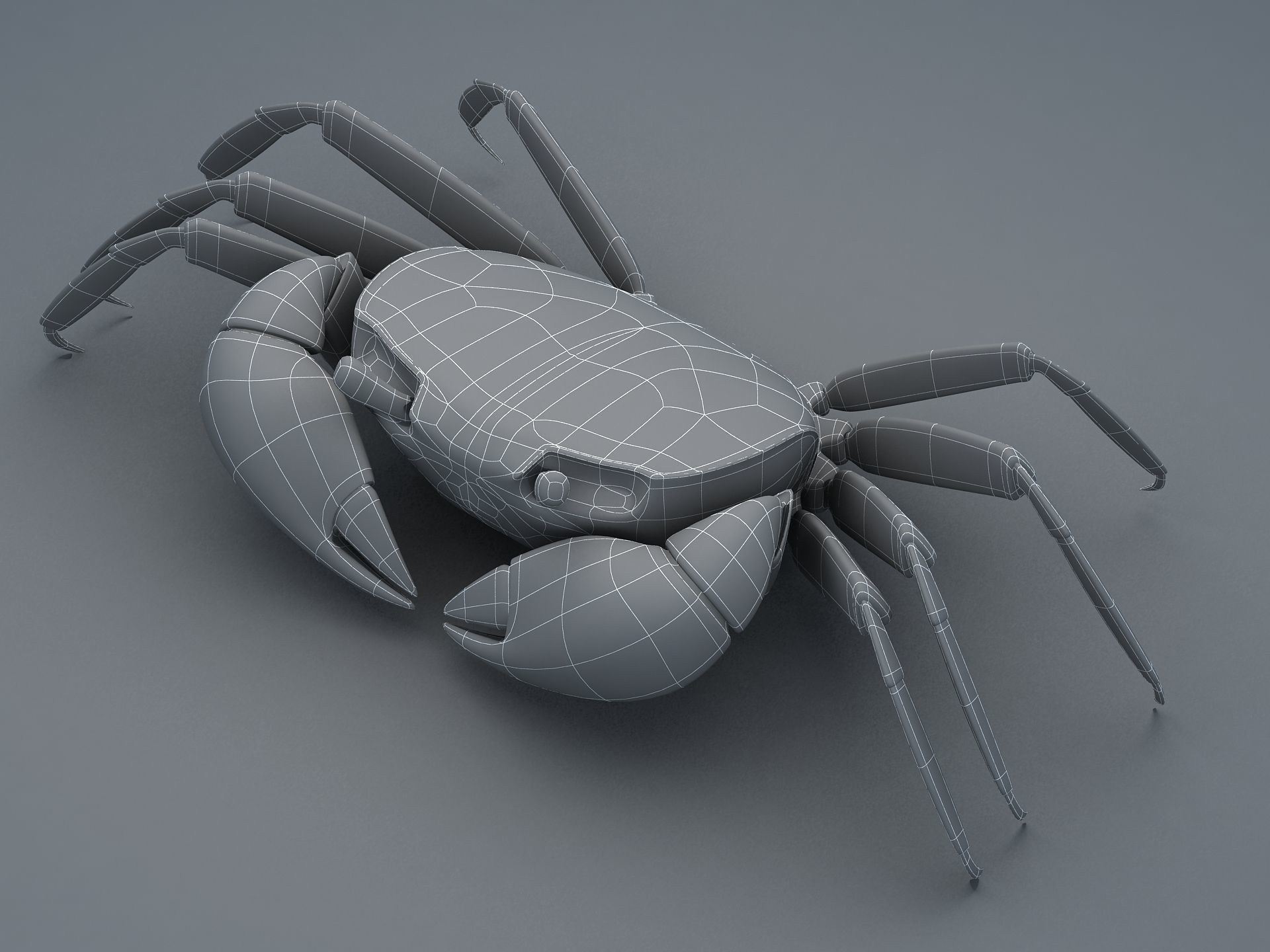 Ilyoplax pingi crab Low-poly 3D model_14