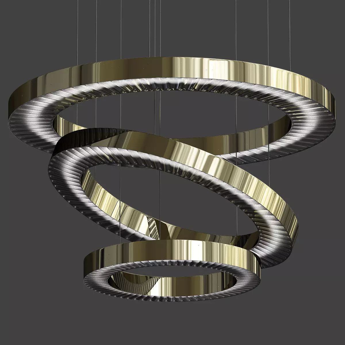 Marchetti Crystal Pendant lamp Canopus LED 3D model_0