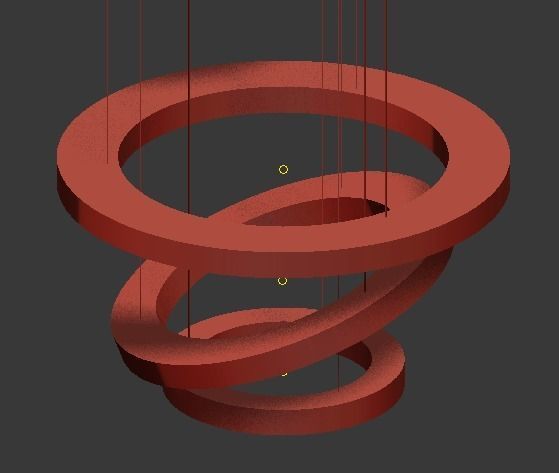 Marchetti Crystal Pendant lamp Canopus LED 3D model_2