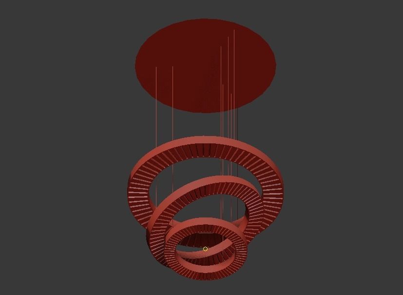 Marchetti Crystal Pendant lamp Canopus LED 3D model_5