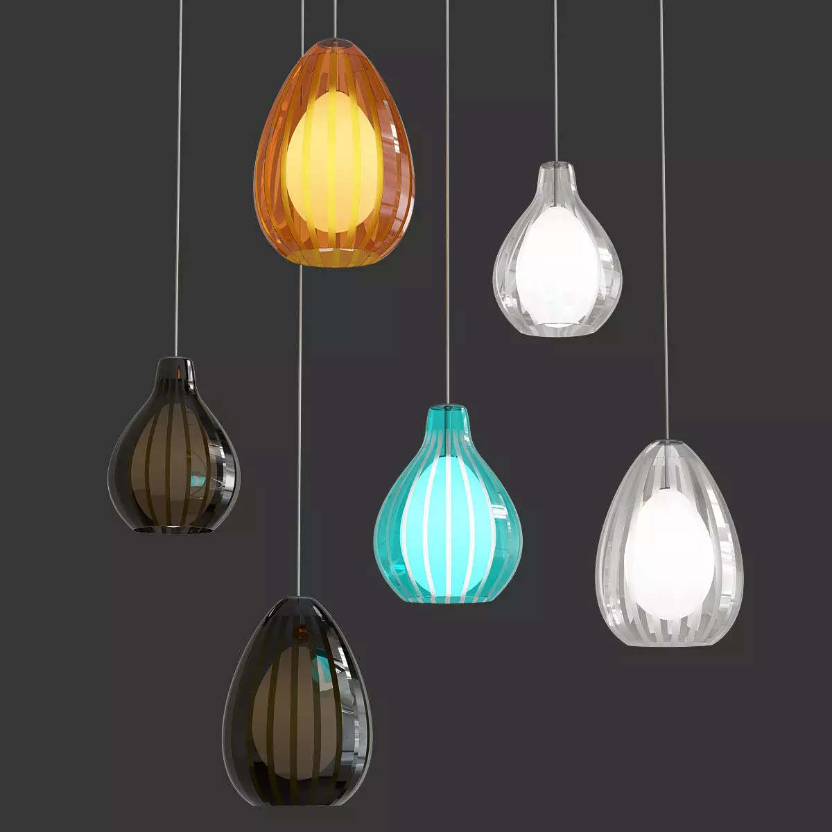 Tech Lighting Sedona Single Chandelier 3D model_0