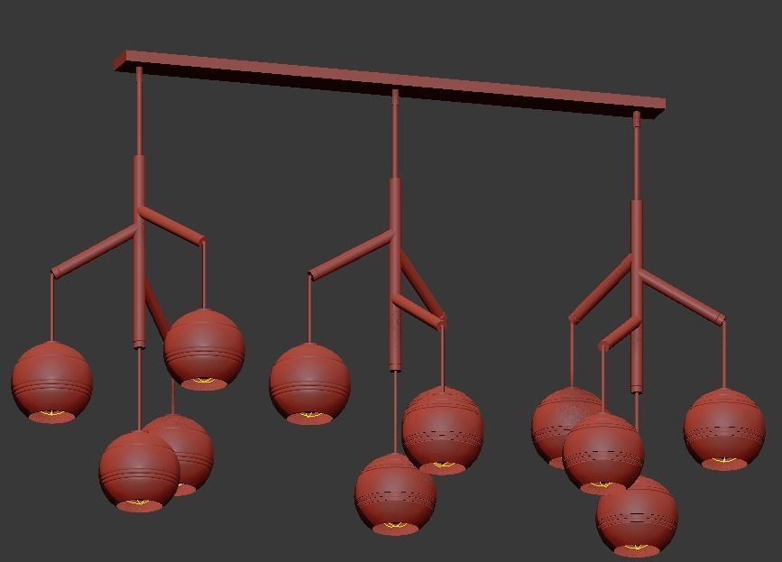 Tech Lighting Sedona Single Chandelier 3D model_5