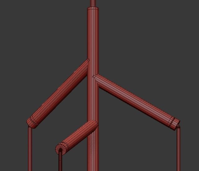 Tech Lighting Sedona Single Chandelier 3D model_4