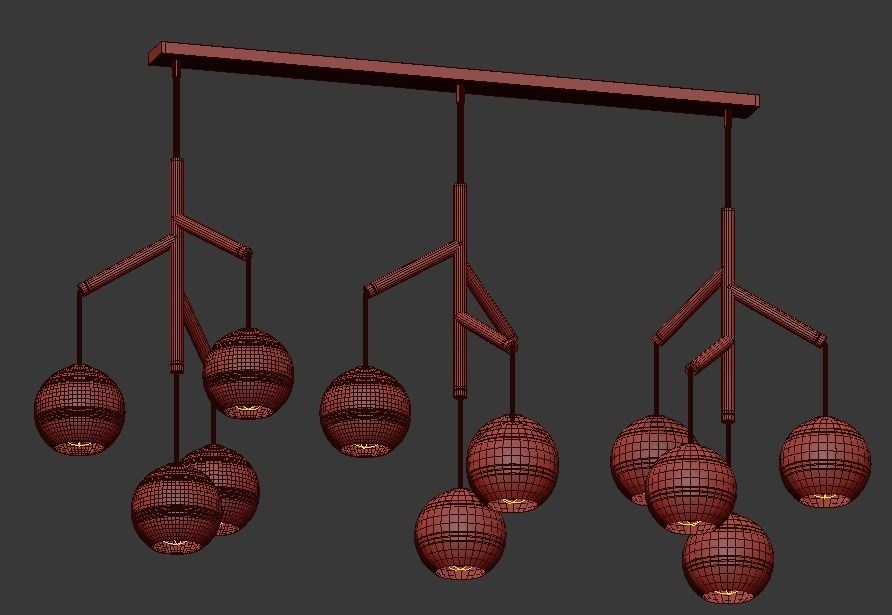Tech Lighting Sedona Single Chandelier 3D model_1