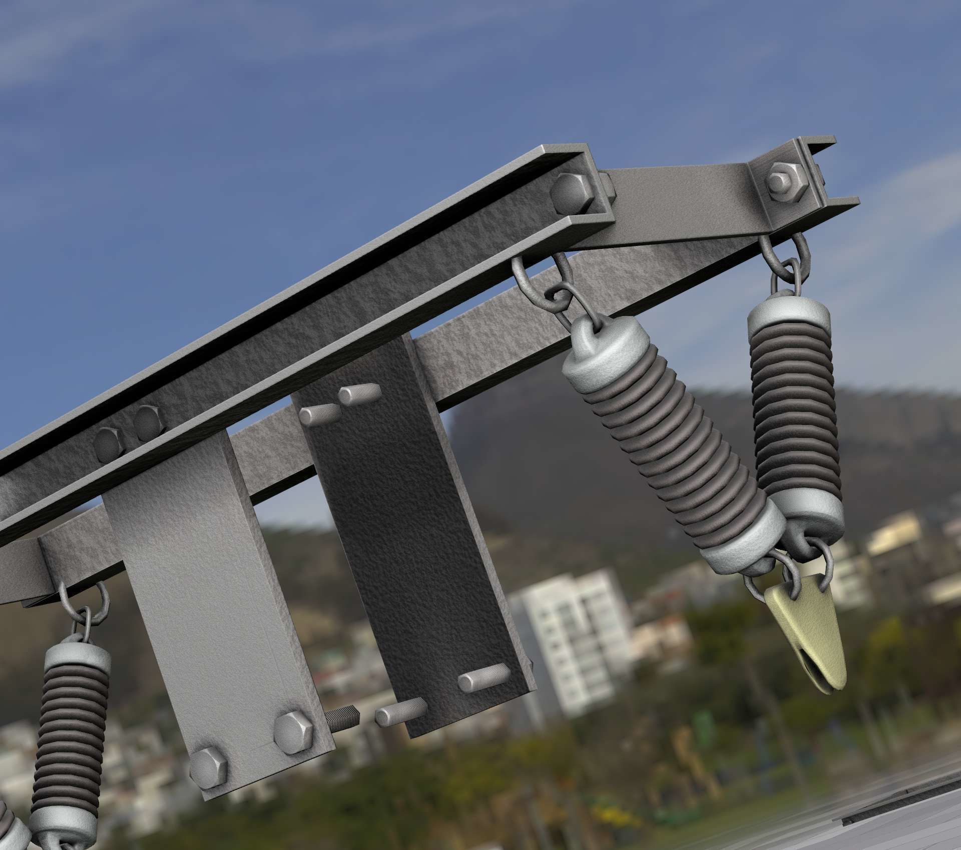 Electricity Poles Insulators 8 - Object  112 Low-poly 3D model_2