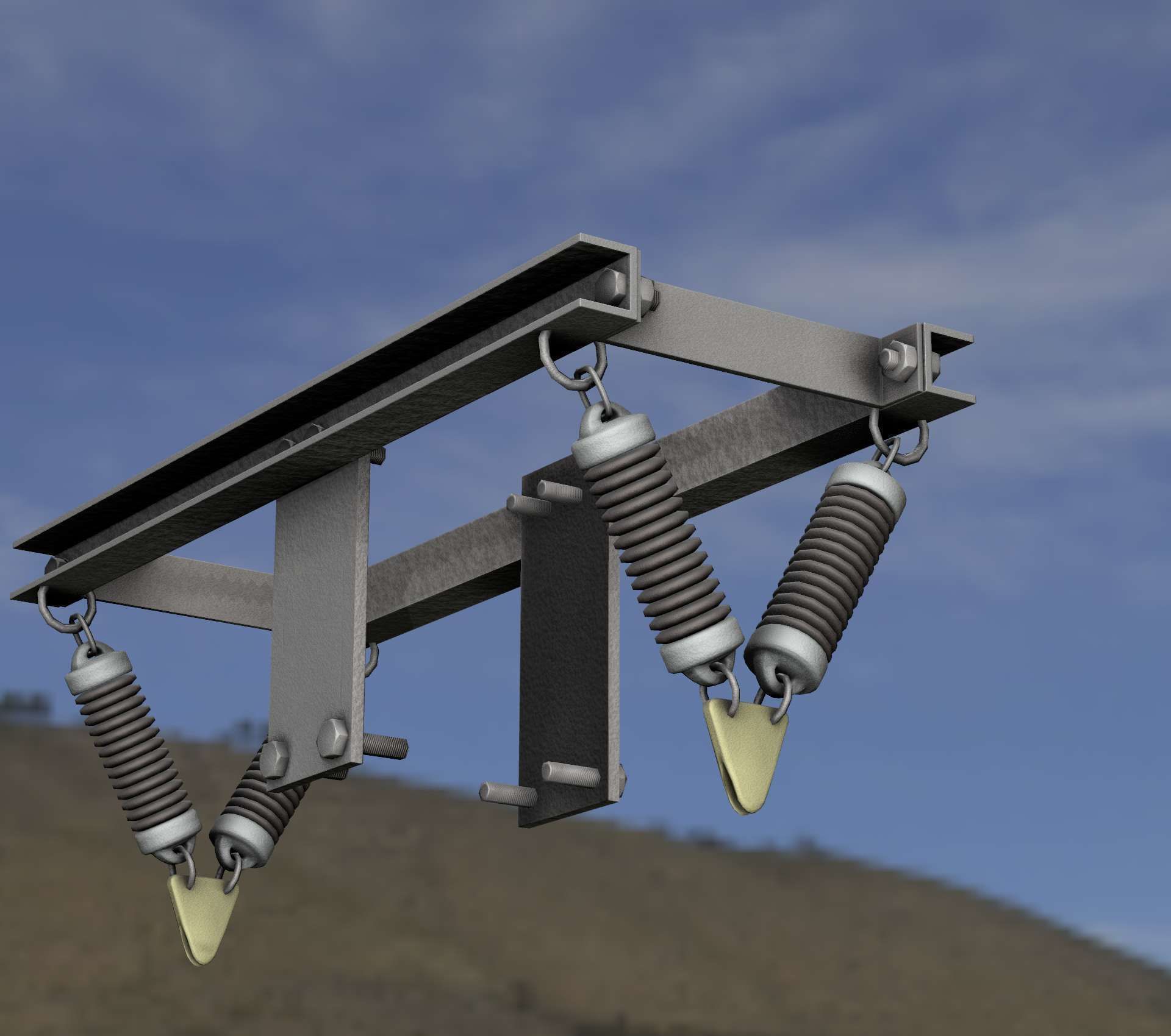 Electricity Poles Insulators 8 - Object  112 Low-poly 3D model_37