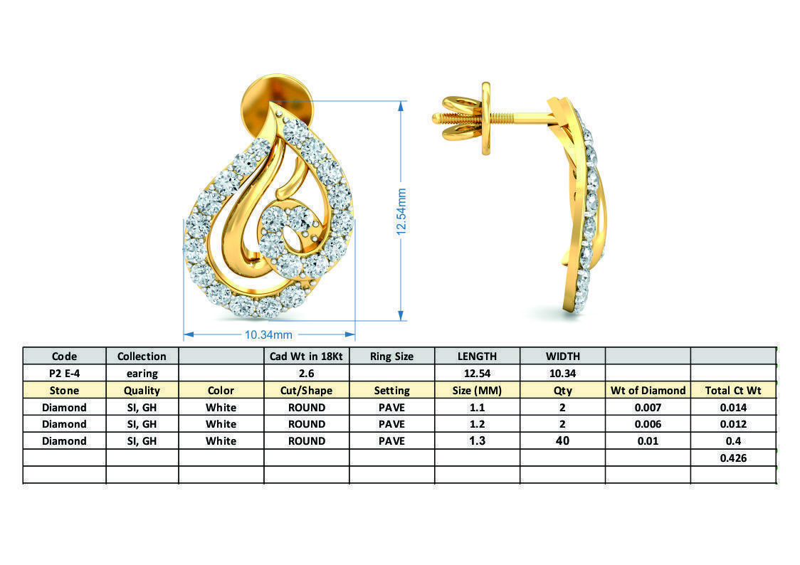 Women light earrings 3dm stl render detail 3D print model 3D print model_3