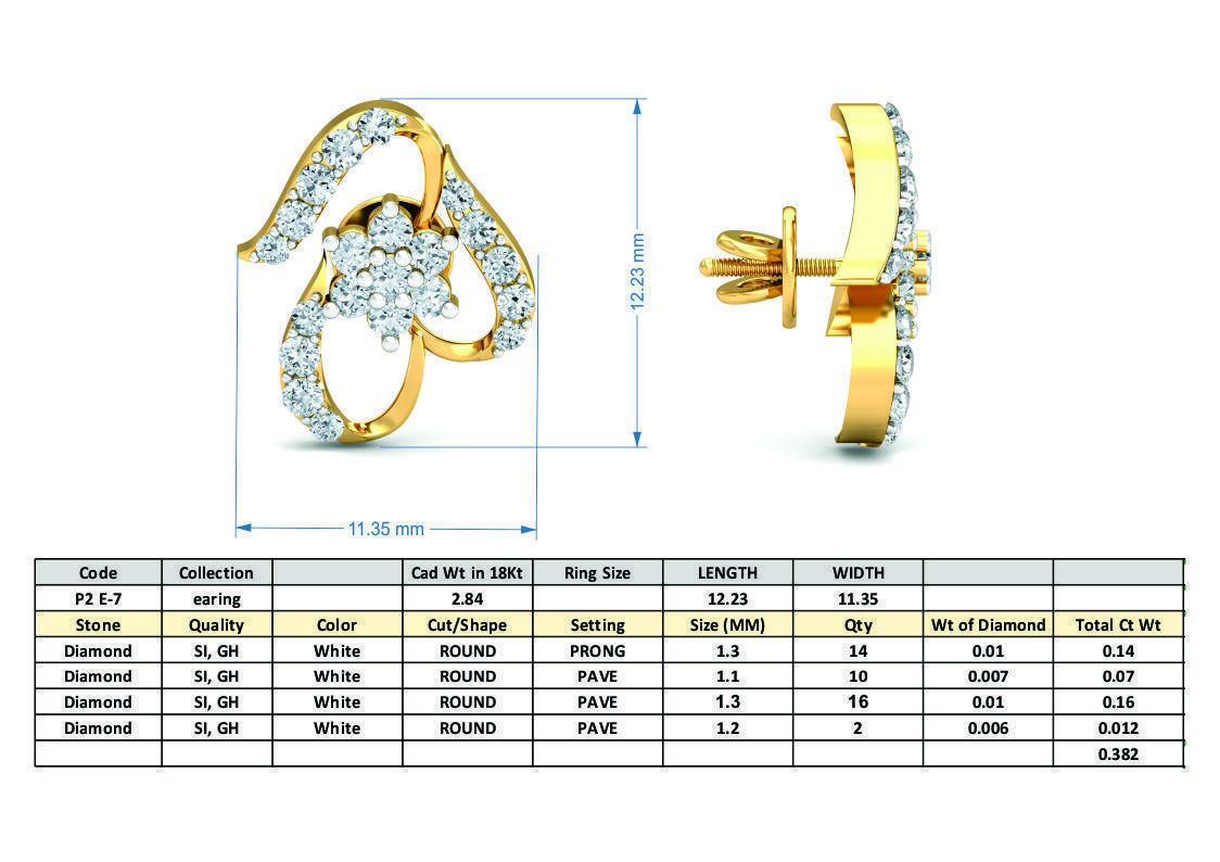 Women light earrings 3dm stl render detail 3D print model 3D print model_3