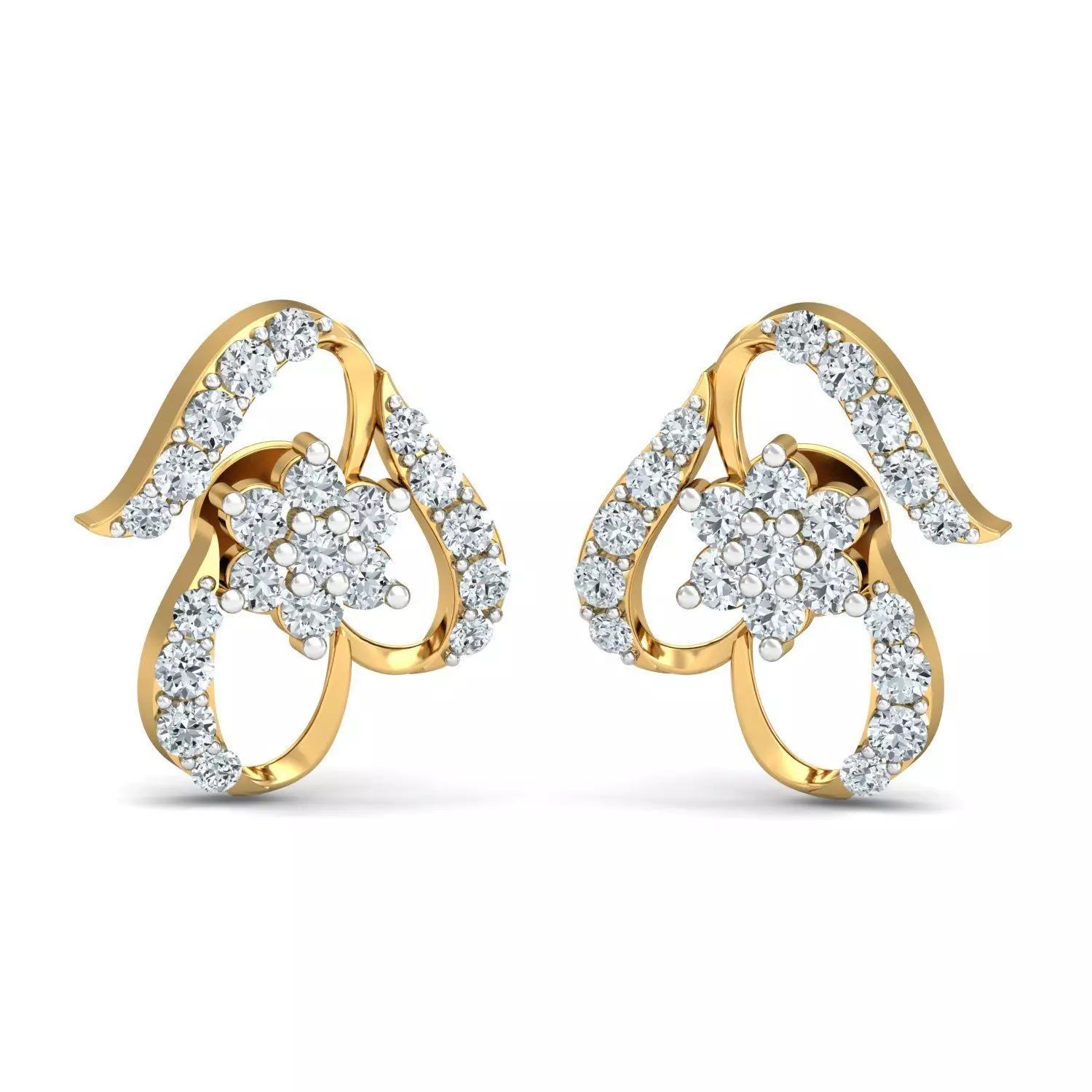 Women light earrings 3dm stl render detail 3D print model 3D print model_0