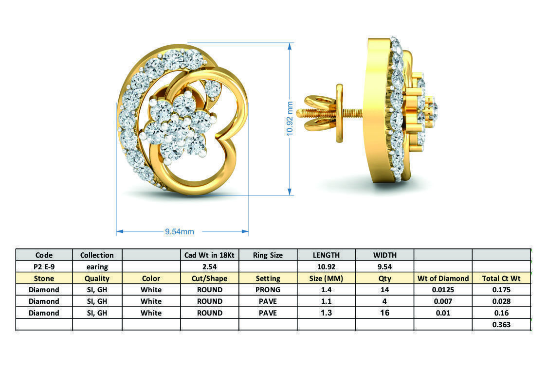 Women light earrings 3dm stl render detail 3D print model 3D print model_3