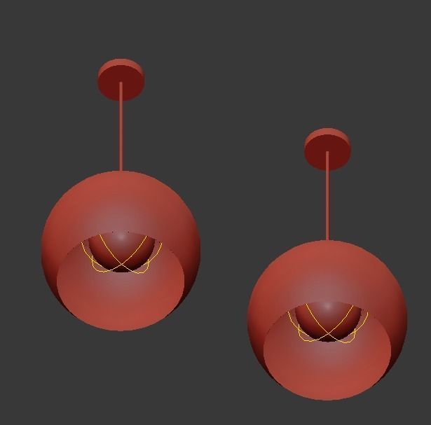 Sculptural Glass Globe 7 Light 3D model_5