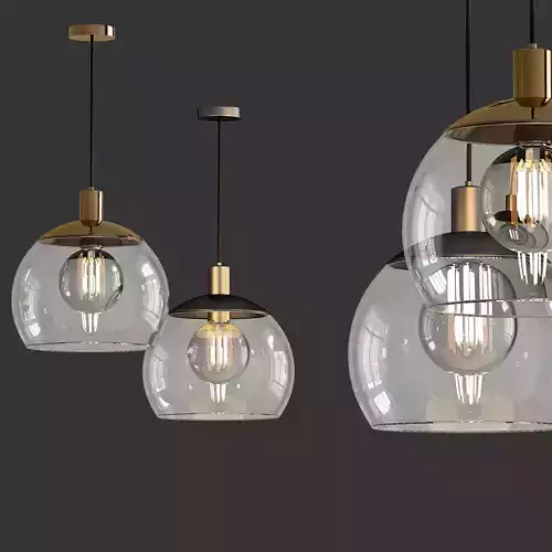 Sculptural Glass Globe 7 Light