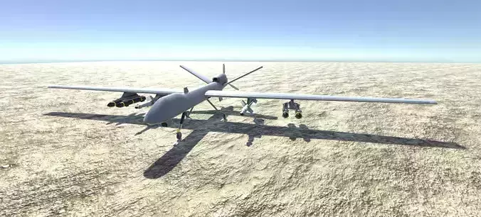 Low Poly MQ-9 Reaper UAV Drone Low-poly 3D model