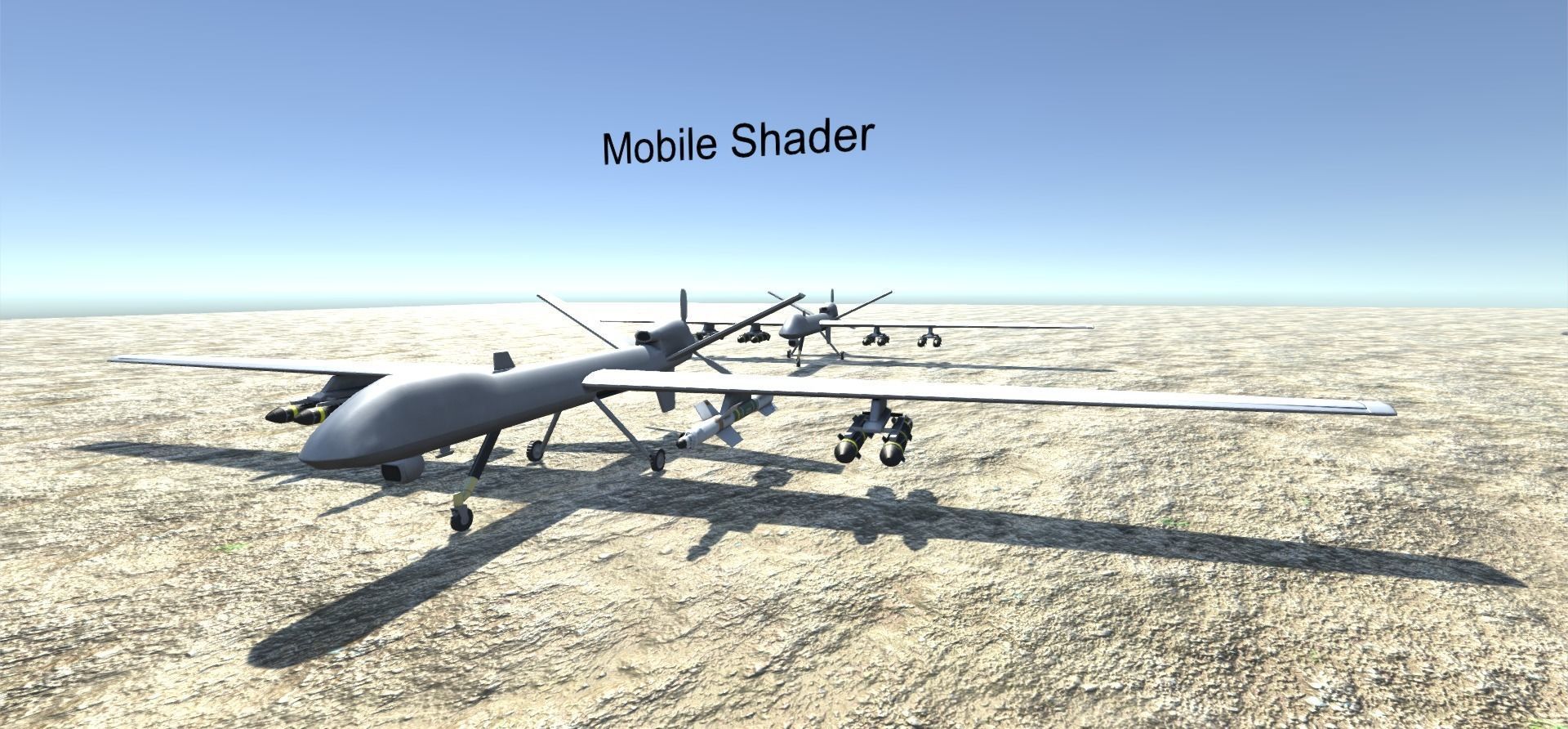 Low Poly MQ-9 Reaper UAV Drone Low-poly 3D model_5