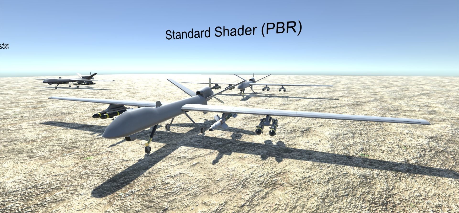 Low Poly MQ-9 Reaper UAV Drone Low-poly 3D model_4