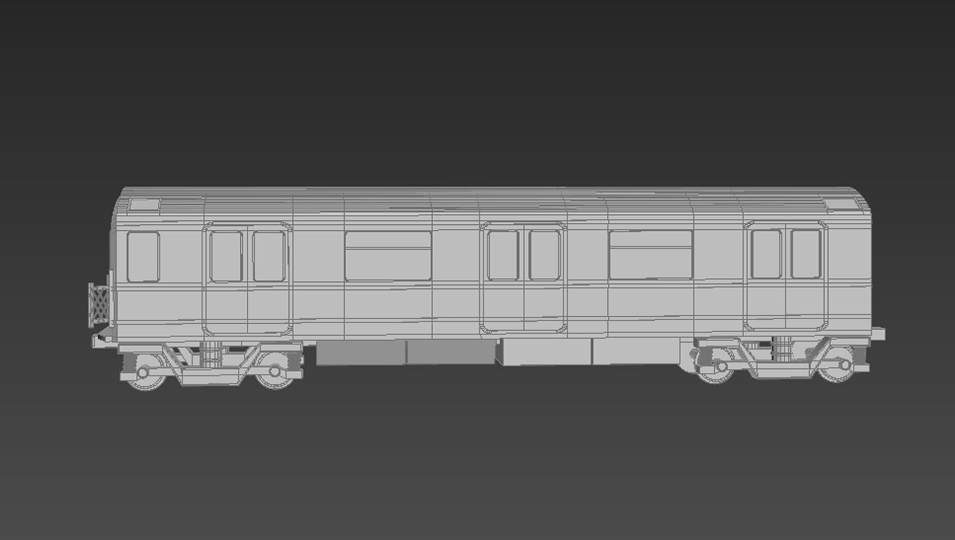 Subway passenger wagon 3D model_3