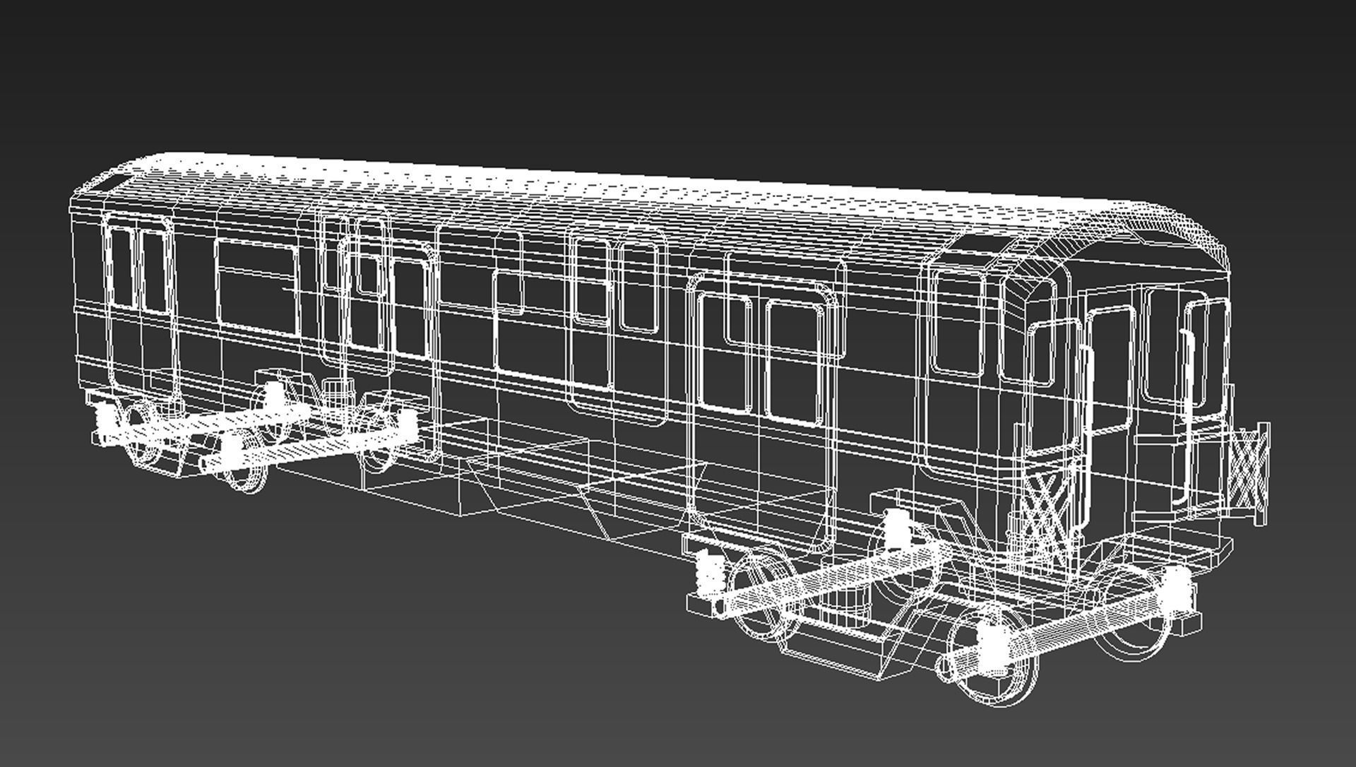 Subway passenger wagon 3D model_6