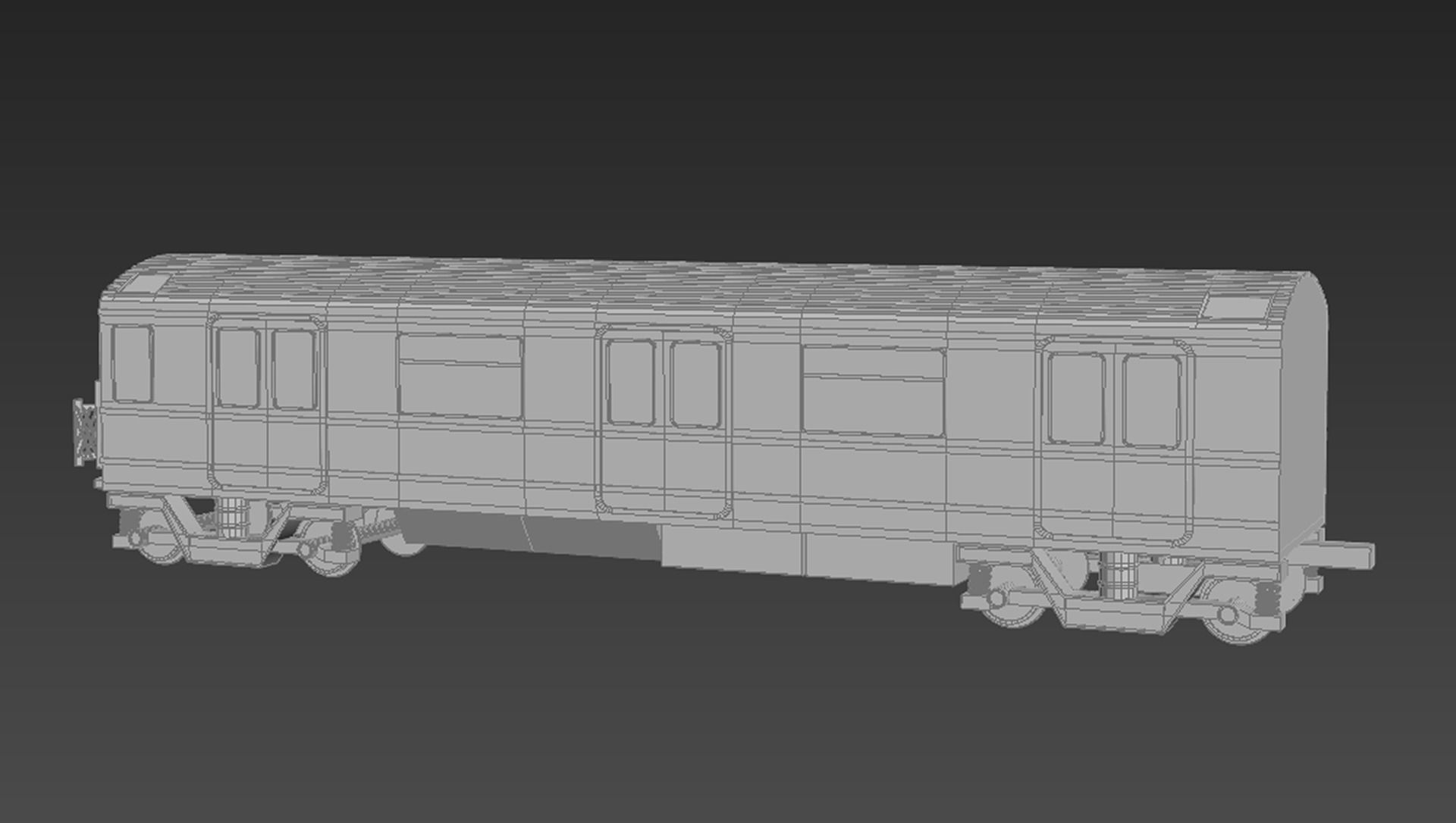 Subway passenger wagon 3D model_5