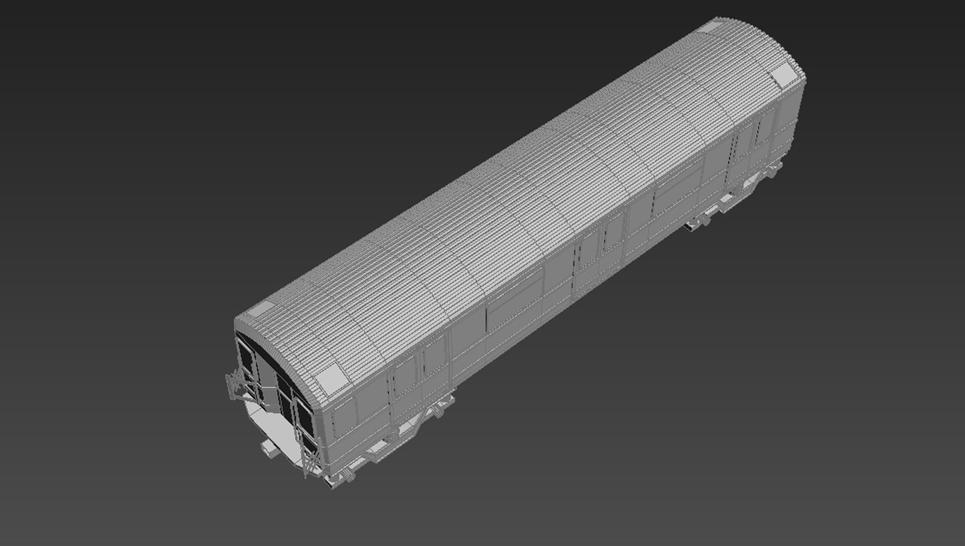 Subway passenger wagon 3D model_4